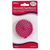 Allary Retractable Tape Measure Polka Dot Pink
