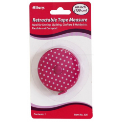 Allary Retractable Tape Measure Polka Dot Pink
