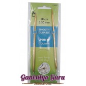 Pony Colored Aluminum Circular Knitting Needles 3.5MM (60CM)