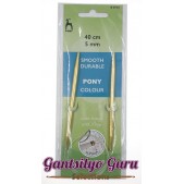 Pony Colored Aluminum Circular Knitting Needles 5MM (40CM)