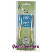 Pony Colored Aluminum Circular Knitting Needles 5MM (40CM) Pony Colored Aluminum Circular Knitting Needles 5MM (40CM)