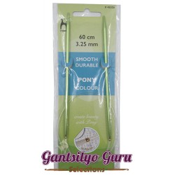 Pony Colored Aluminum Circular Knitting Needles 3.25MM (60CM)