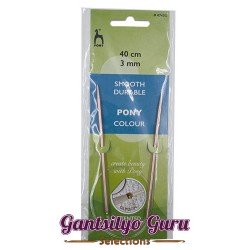 Pony Colored Aluminum Circular Knitting Needles 3MM (40CM)