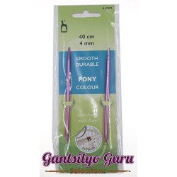 Pony Colored Aluminum Circular Knitting Needles 4MM (40CM)