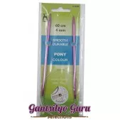 Pony Colored Aluminum Circular Knitting Needles 4MM (60CM)