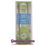 Pony Colored Aluminum Circular Knitting Needles 4MM (80CM)