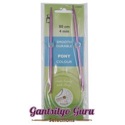 Pony Colored Aluminum Circular Knitting Needles 4MM (80CM)