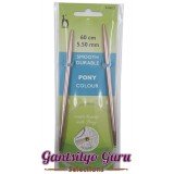 Pony Colored Aluminum Circular Knitting Needles 5.5MM (60CM)