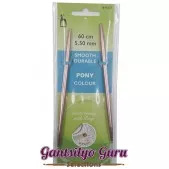 Pony Colored Aluminum Circular Knitting Needles 5.5MM (60CM)