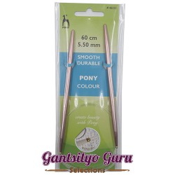 Pony Colored Aluminum Circular Knitting Needles 5.5MM (60CM)