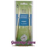 Pony Colored Aluminum Circular Knitting Needles 5MM (60CM)