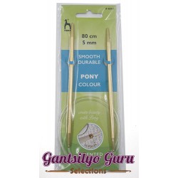 Pony Colored Aluminum Circular Knitting Needles 5MM (80CM)