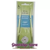 Pony Colored Aluminum Circular Knitting Needles 6.5MM (60CM)