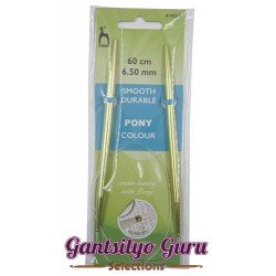 Pony Colored Aluminum Circular Knitting Needles 6.5MM (60CM)