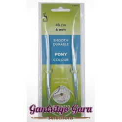 Pony Colored Aluminum Circular Knitting Needles 6MM (40CM)