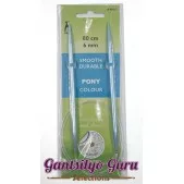 Pony Colored Aluminum Circular Knitting Needles 6MM (80CM)