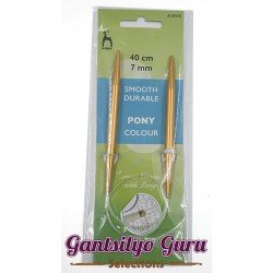 Pony Colored Aluminum Circular Knitting Needles 7MM (40CM)