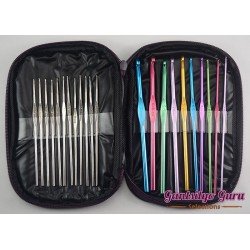 22-Pc. Aluminum and Steel Crochet Hook Set with Case