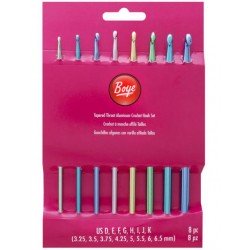 Boye 8-Pc. Aluminum Crochet Hook Set