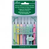 Clover Amour Steel Crochet Hook Set (7 Pcs.)