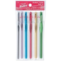 Susan Bates 6-Pc. Silvalume Crochet Hook Set