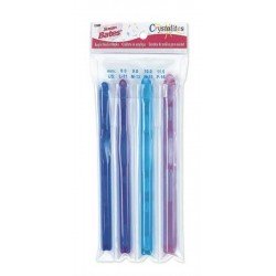 Susan Bates Crystalites Acrylic 4-Pc. Crochet Hook Set