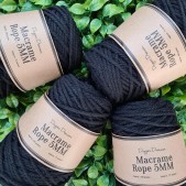 Dapper Dreamer Macrame Rope 5MM Set of 4 Black