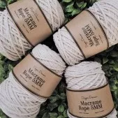 Dapper Dreamer Macrame Rope 5MM Set of 4 Natural