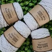 Dapper Dreamer Macrame Rope 5MM Set of 4 White