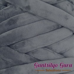 Velvet Jumbo Tube Dark Grey