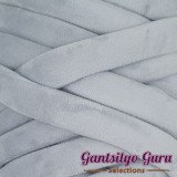 Velvet Jumbo Tube Light Grey