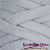Velvet Jumbo Tube Light Grey