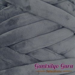 Velvet Jumbo Tube Dark Grey
