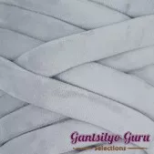 Velvet Jumbo Tube Light Grey