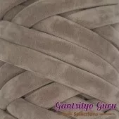 Velvet Jumbo Tube Taupe