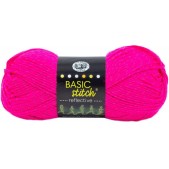 Lion Brand Basic Stitch Anti Pilling Reflective Atomic Pink