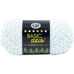 Lion Brand Basic Stitch Anti Pilling Reflective Summit White