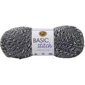 Lion Brand Basic Stitch Anti Pilling Black White