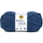 Lion Brand Basic Stitch Anti Pilling Deep Denim Heather