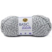 Lion Brand Basic Stitch Anti Pilling Grey White