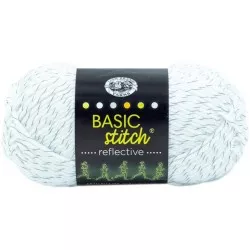 Lion Brand Basic Stitch Anti Pilling Reflective Summit White
