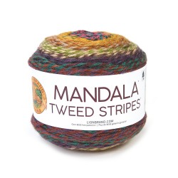 Lion Brand Mandala Tweed Stripes Knock On Wood