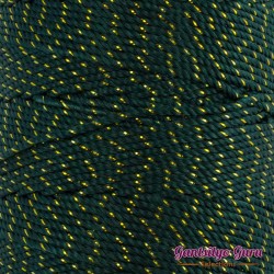 Nylon Thread 1.5MM Dark Green Gold Metallic