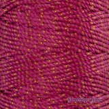 Nylon Thread 1.5MM Fuchsia Gold Metallic