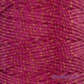 Nylon Thread 1.5MM Fuchsia Gold Metallic
