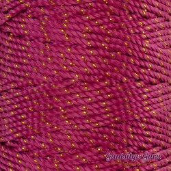 Nylon Thread 1.5MM Fuchsia Gold Metallic