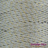 Nylon Thread 1.5MM Light Grey Gold Metallic