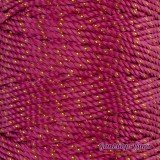 Nylon Thread 1.5MM Fuchsia Gold Metallic