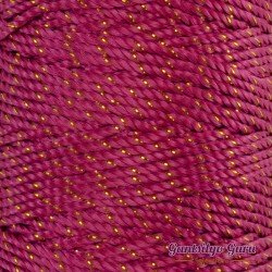 Nylon Thread 1.5MM Fuchsia Gold Metallic