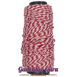 Monaco Baker's Twine White Red